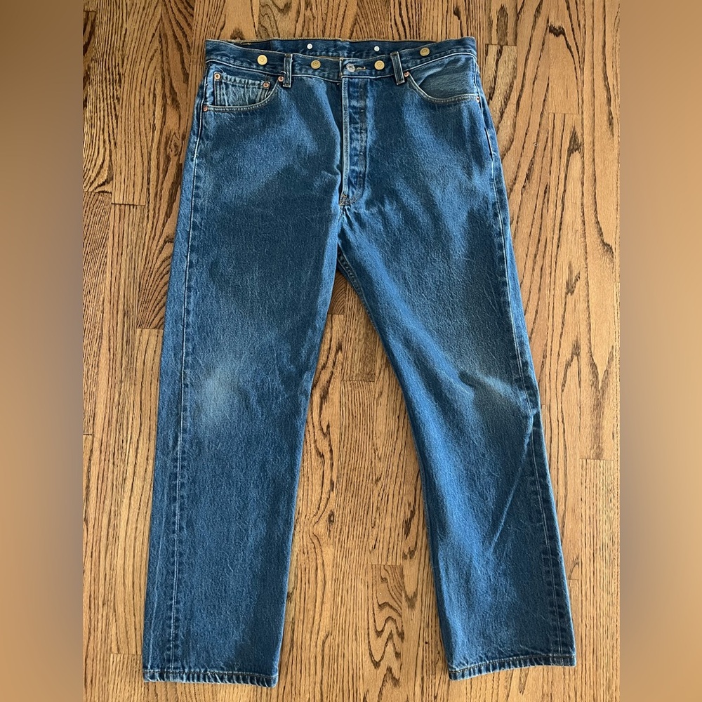 Levi's 501 Original Straight Mens Jeans Sz 36x30 FITS 36x30 Suspender Button Fly